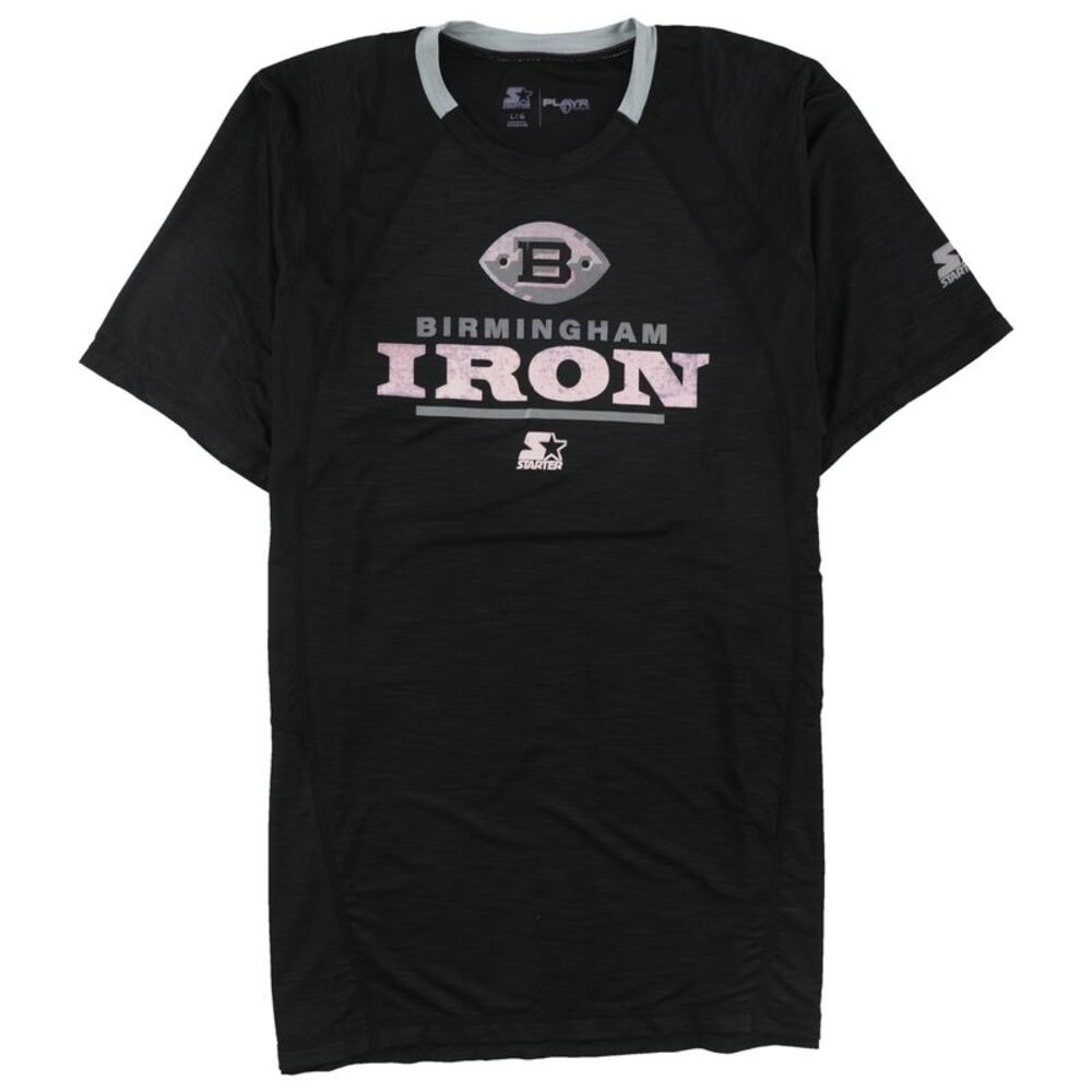 STARTER Womens Birmingham Iron Graphic T-Shirt, Black, L, DM